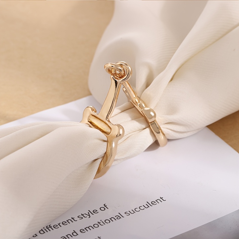 2pcs Bit Scarf Buckle Dual-Use Small Square Clips